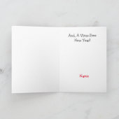 Merry Christ-mask COVID-19 Elf Christmas Kaart (Binnen)