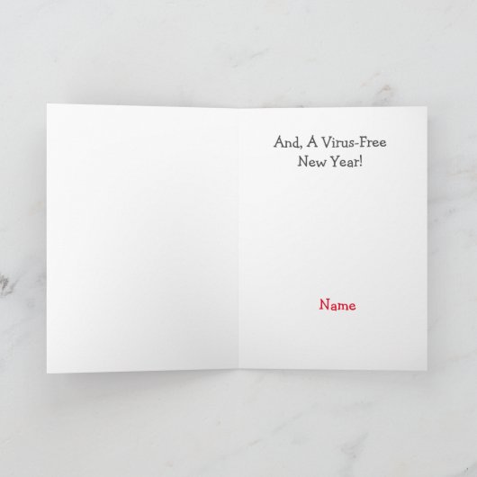 Merry Christ-mask COVID-19 Elf Christmas Kaart (Binnen)