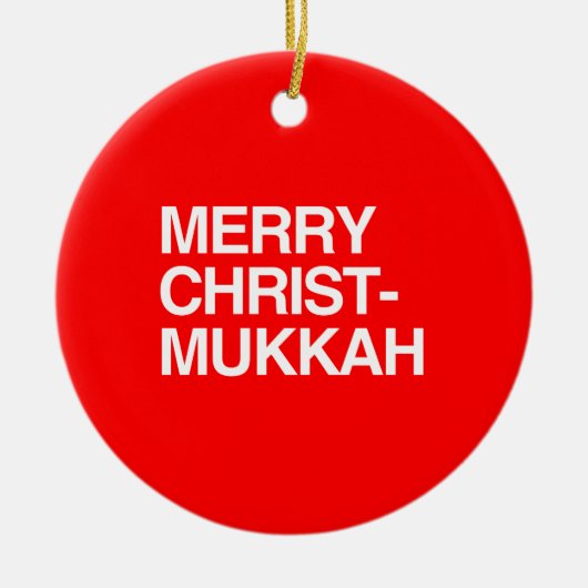 MERRY CHRIST-MUKKAH -.png Keramisch Ornament (Voorkant)