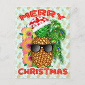 Merry Christams Pineapple Briefkaart (Voorkant)