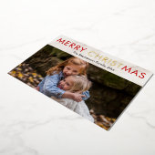 Merry Christan Foto met Kerstmis Folie Feestdagenkaart (Gedraaid)