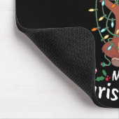 Merry Christeland kerstmis Moose Xmas Tree Lights Muismat (Hoek)