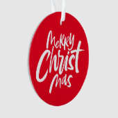 Merry Christelijk CHRISTmas Lettering Religious Ornament (voorkant)