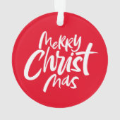 Merry Christelijk CHRISTmas Lettering Religious Ornament (achterkant)