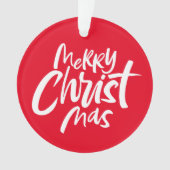Merry Christelijk CHRISTmas Lettering Religious Ornament (voorkant)