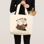 Merry Christma Santa Grote Tote Bag (Voorkant (product))