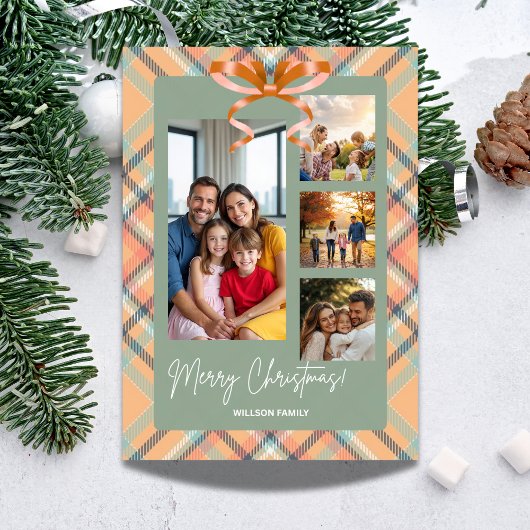 Merry ChristmaFamily Photos Custom Feestdagenkaart
