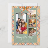 Merry ChristmaFamily Photos Custom Feestdagenkaart (Voorkant)