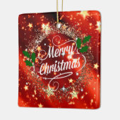 Merry Christmans, glitter en shine, Keramisch Ornament (Links)