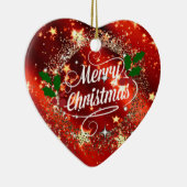 Merry Christmans, glitter en shine, Keramisch Ornament (Rechts)