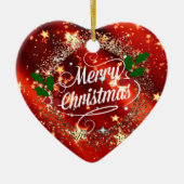 Merry Christmans, glitter en shine, Keramisch Ornament (Voorkant)