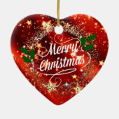 Merry Christmans, glitter en shine, Keramisch Ornament (Achterkant)