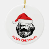 Merry Christmarx Keramisch Ornament (Voorkant)