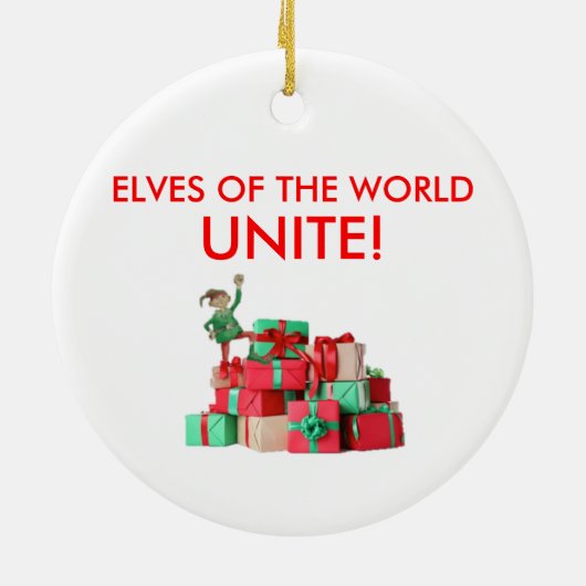 Merry Christmarx Keramisch Ornament (Achterkant)