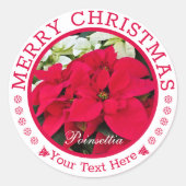 Merry Christmas ラウンドシール Ronde Sticker (Voorkant)