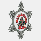 Merry Christmas 122525 Tin Sneeuwvlok Ornament (Links)