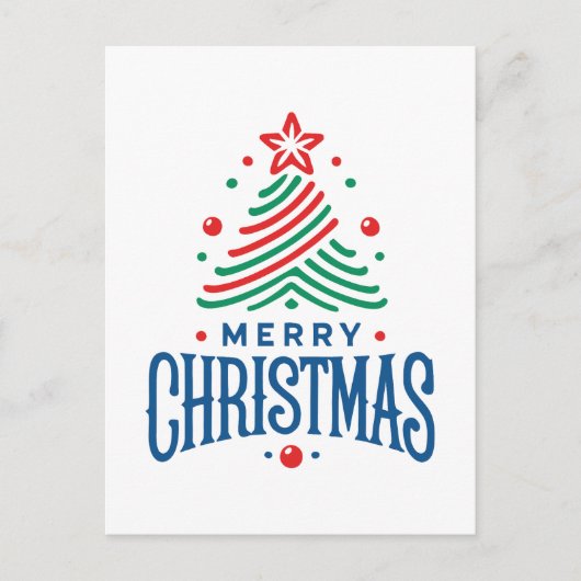 Merry Christmas 1 Briefkaart (Voorkant)