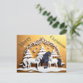 Merry Christmas - 1 Briefkaart (Staand voorkant)