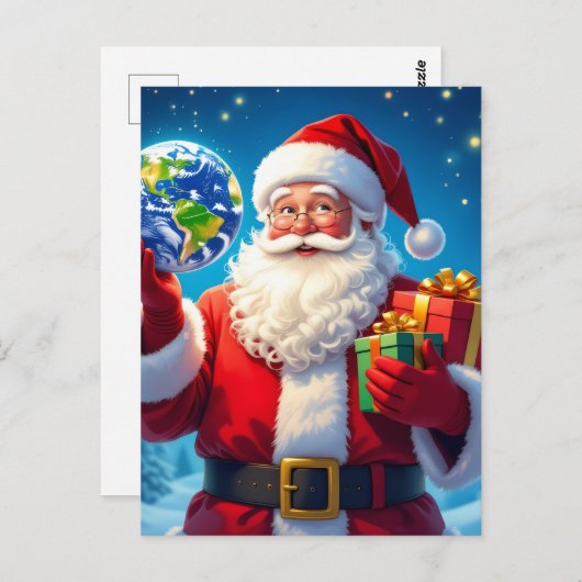 „Merry Christmas“1 Briefkaart (Voorkant / Achterkant)