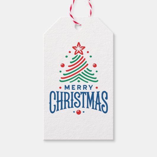 Merry Christmas 1 Cadeaulabel (Voorkant)