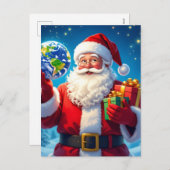 „Merry Christmas“1 Feestdagenkaart (Voorkant / Achterkant)