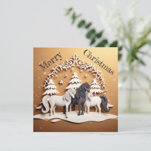 Merry Christmas - 1 Feestdagenkaart (Staand voorkant)