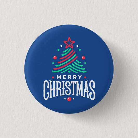 Merry Christmas 1 Ronde Button 3,2 Cm (Voorkant)