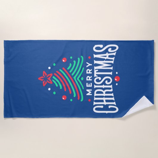 Merry Christmas 1 Strandlaken (Voorkant)