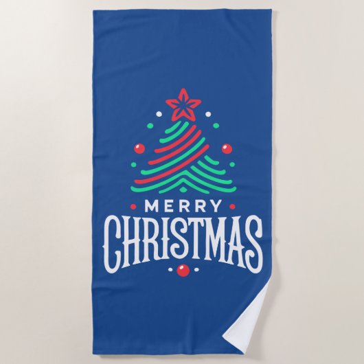 Merry Christmas 1 Strandlaken (Voorkant)