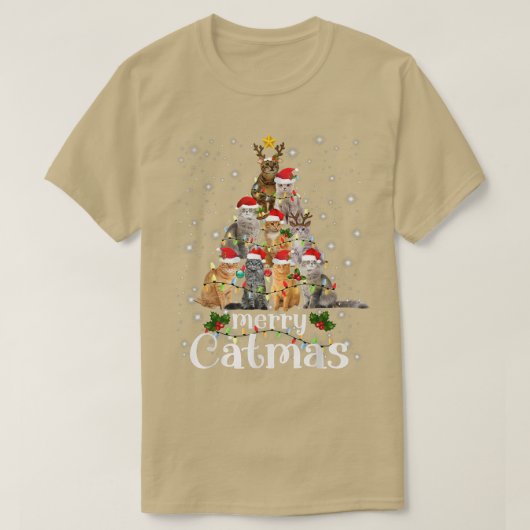 Merry Christmas 2022 Funny Cats With Santa Hat Mer T-shirt (Design voorkant)