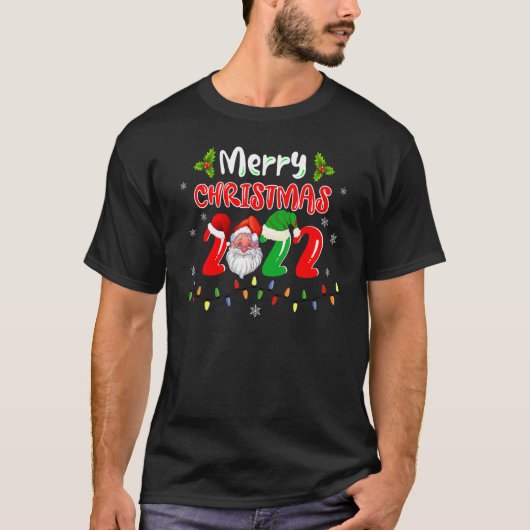Merry Christmas 2022 Team Santa Elf Squad Pajamas  T-shirt (Voorkant)