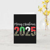 Merry Christmas 2025 Camouflage Camo Xmas For Men  Kaart (Gele Bloem)