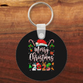 Merry Christmas 2025 Family Matching Pajamas Xmas  Sleutelhanger (Voorkant)