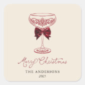 Merry Christmas 2025 Favor Sticker (Voorkant)