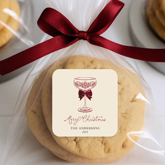 Merry Christmas 2025 Favor Sticker