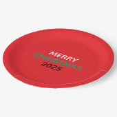 MERRY CHRISTMAS 2025 PAPER PLATES PAPIEREN BORDJE (Gekanteld)