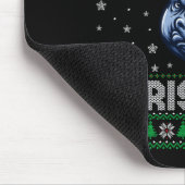 Merry Christmas 2025 Rhino Santa Hat Ugly Xmas Lon Muismat (Hoek)