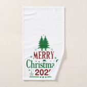 Merry Christmas 2025 White Bad Handdoek (Handdoek)