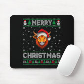 Merry Christmas 2025 Yak Santa Hat Ugly Xmas  Muismat (Met muis)