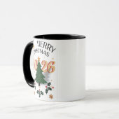 Merry Christmas 2026 Mug – Festive Holiday Coffee Mok (Voorkant links)