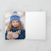 Merry Christmas 2 Foto Modern Chic Greenery Feestdagen Kaart (Binnen)