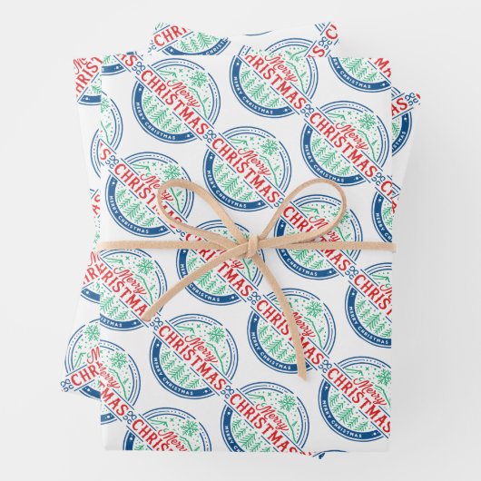 Merry Christmas 2 Inpakpapier Vel (In situ)