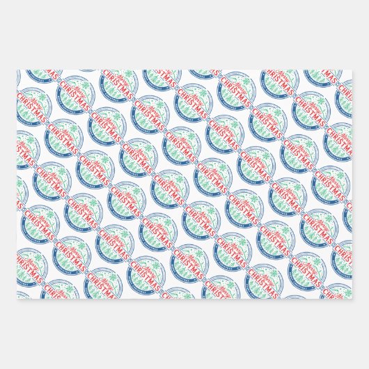 Merry Christmas 2 Inpakpapier Vel (Voorkant)