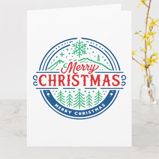 Merry Christmas 2 Kaart (Gele Bloem)