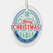 Merry Christmas 2 Keramisch Ornament (Rechts)