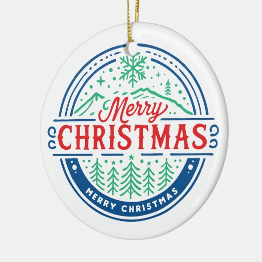 Merry Christmas 2 Keramisch Ornament (Links)