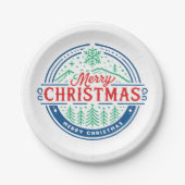 Merry Christmas 2 Papieren Bordje (Voorkant)