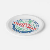 Merry Christmas 2 Papieren Bordje (Gekanteld)