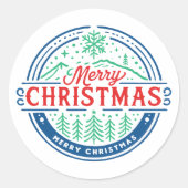 Merry Christmas 2 Ronde Sticker (Voorkant)