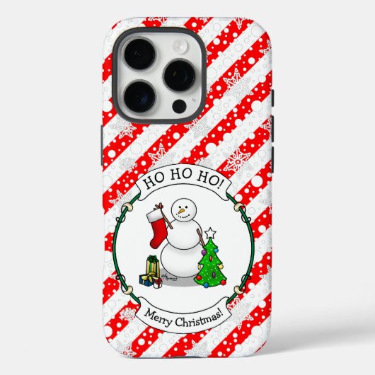 Merry Christmas 2 Tree Stocking Snowman Case-Mate iPhone Case (Achterkant)